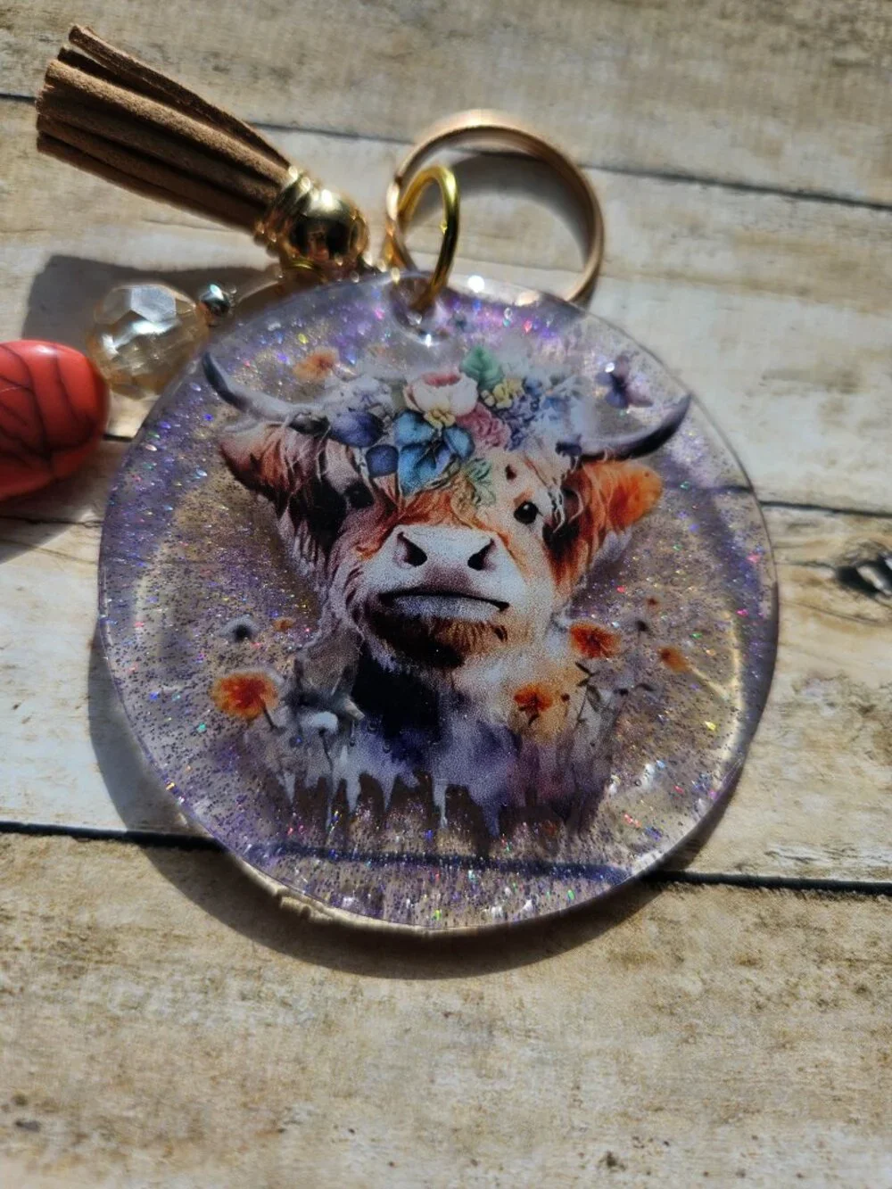 Highland Cow Keychain